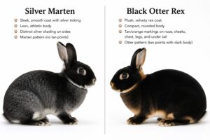 silver marten vs black otter rex head-on comparison